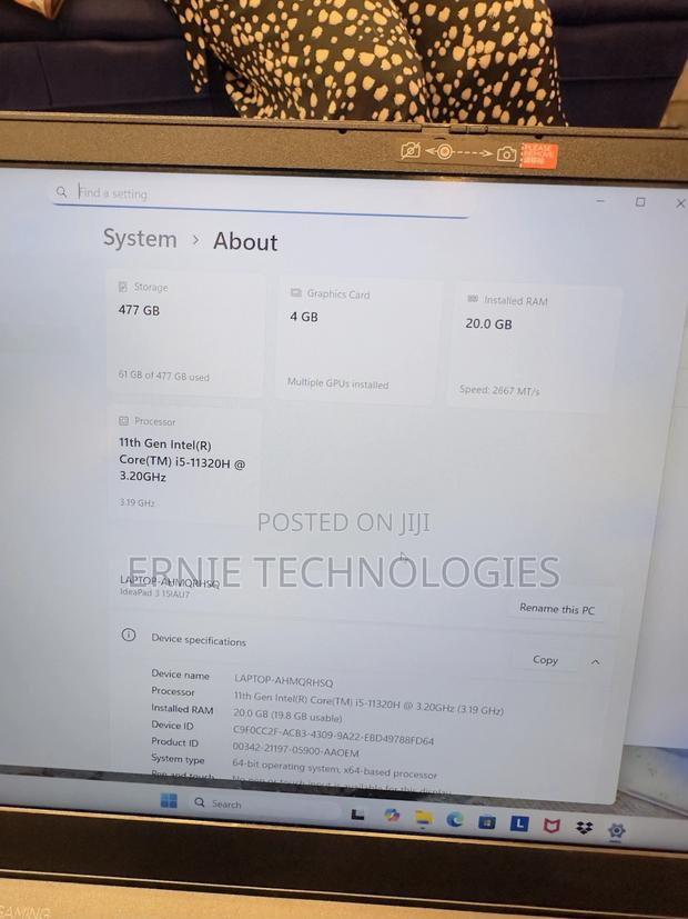 Laptop Lenovo Ideapad 3 20GB Intel Core i5 SSD 512GB photo 2