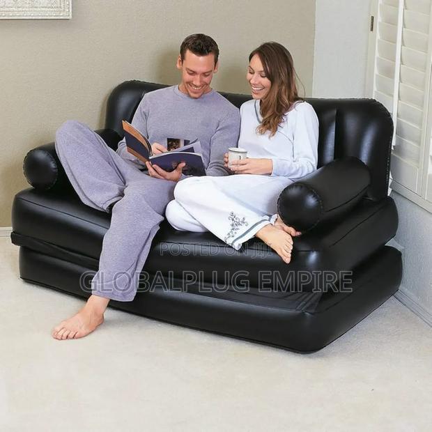 5in1 Inflatable Double Air Sofa Chair Couch Lounger Bed Mattress. photo 4