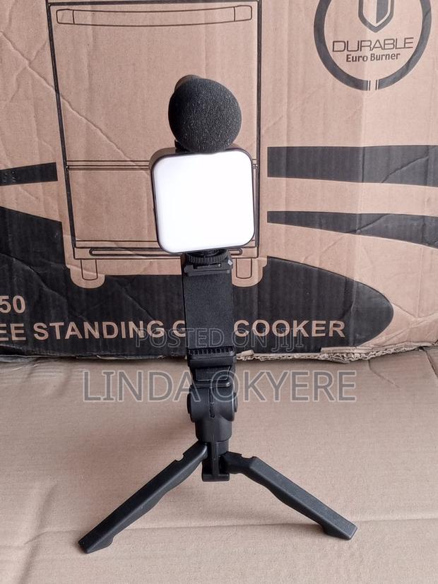 Video Maker Mini Tripod Stand Fill Light With Microphone Vlog Kit-01lm photo 2