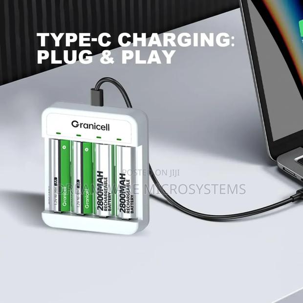Granicell Aa Aaa Rechargeable Batteries With 4 Bay Battery Charger photo 5