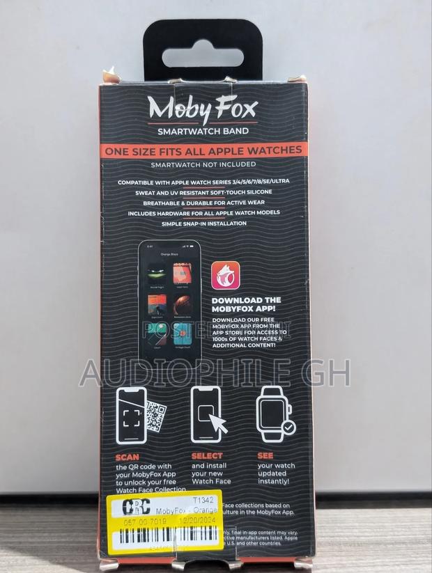 Mobyfox Orange Blaze Active Universally Compatible Apple Watch Band photo 3