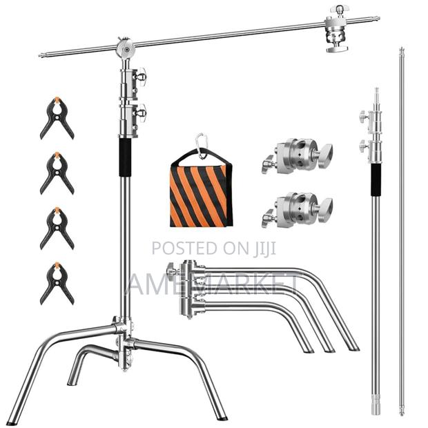 Stainless Steel Heavy Duty C Stand With Boom Arm-photography Stand photo 2