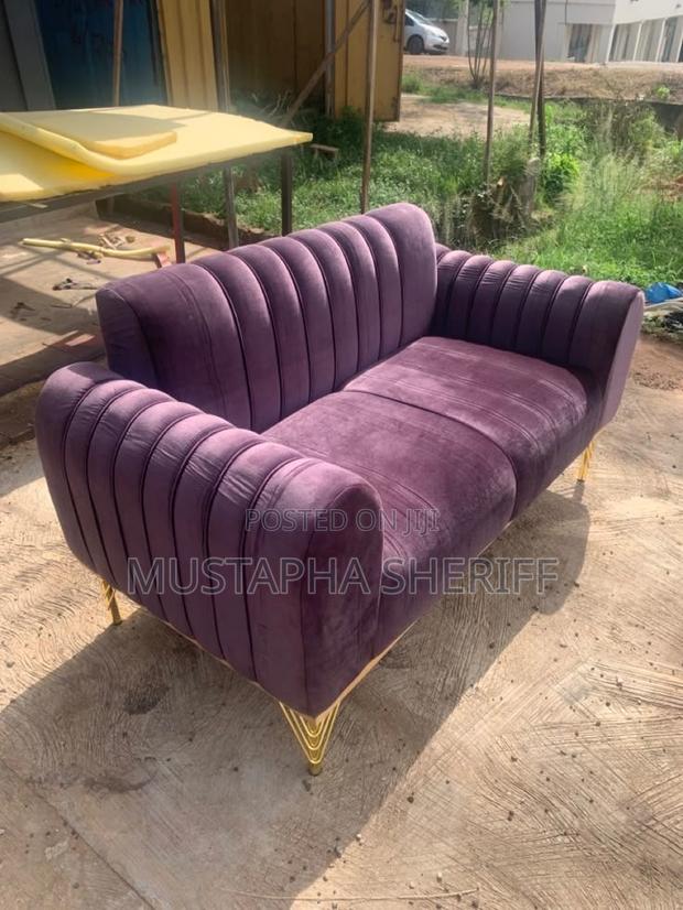 Violet Velvet Channel Tufted 2 Loveseat – Royal Purple Gold Luxury