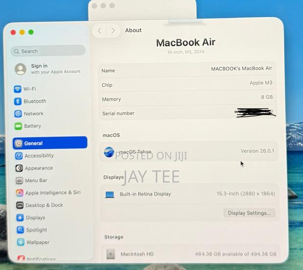 Laptop Apple MacBook Air 2024 M3 15-Inch 8GB Apple M3 SSD 512GB