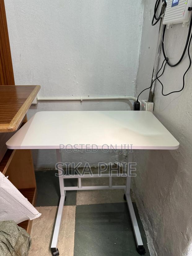 Wheeled White Study Stable or Bed Side Stand photo 2