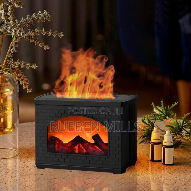 Aromatic Electrical Aroma Essential Oil Diffuser - Black Fireplace · Photo 2