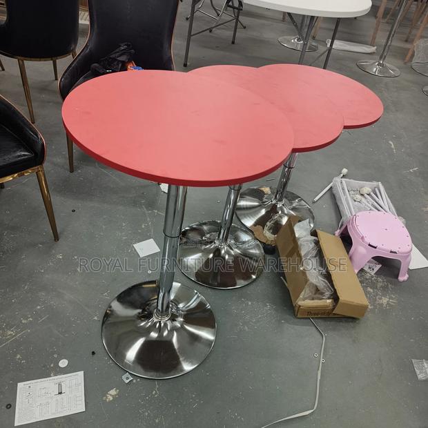Red and Silver Colour Adjustable Bar Table · Photo 3