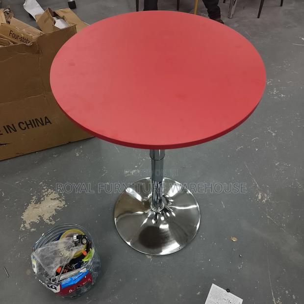 Red and Silver Colour Adjustable Bar Table · Photo 4