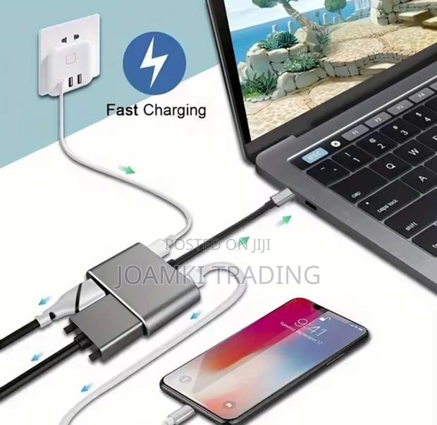 4 in 1 Usb Type C Hub Docking Station to Hdtv, Vga,100w Pd for Laptop photo 3