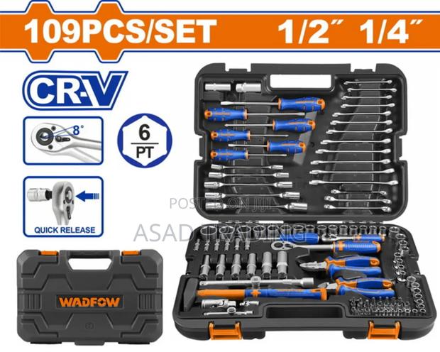 Wadfow 109 Pcs Combination Tools Set (Whs2109)