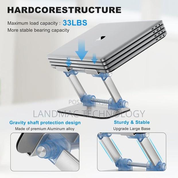 Adjustable Laptop Stand for Desk, Metal Foldable Laptop Riser Holder photo 3