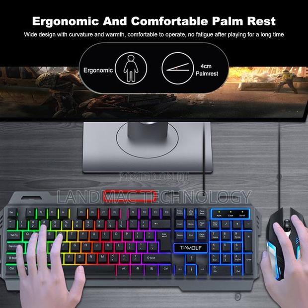 Wolf Tf-600 Keyboard and Mouse Set Metal Plate Desktop Computer Game photo 2