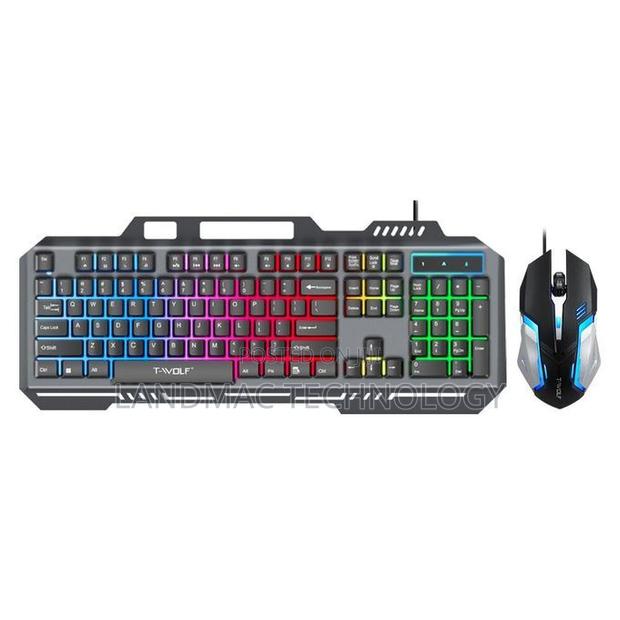 Wolf Tf-600 Keyboard and Mouse Set Metal Plate Desktop Computer Game photo 3
