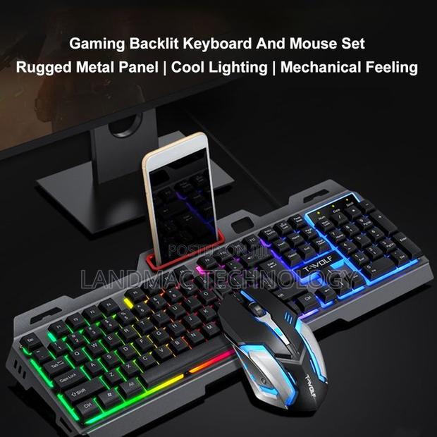 Wolf Tf-600 Keyboard and Mouse Set Metal Plate Desktop Computer Game photo 5
