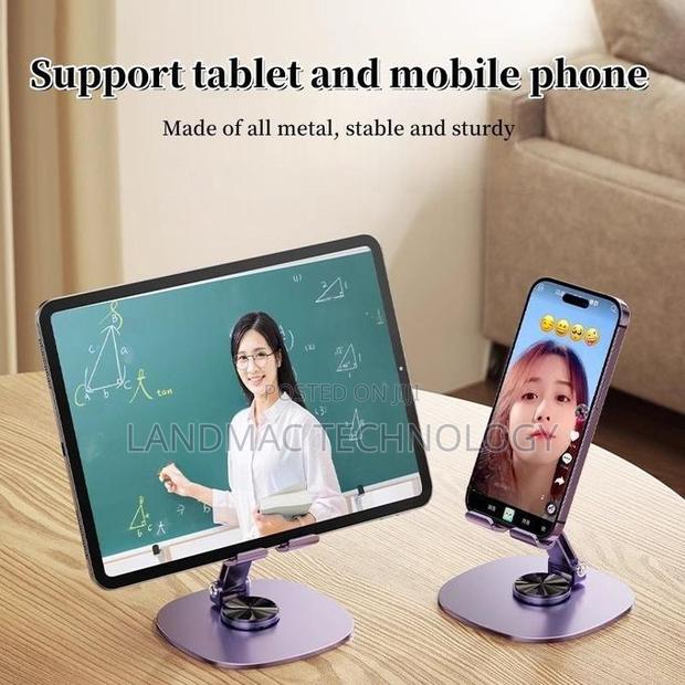 All-Metal Desktop Phone Tablet Stand Folding and Rotating photo 2