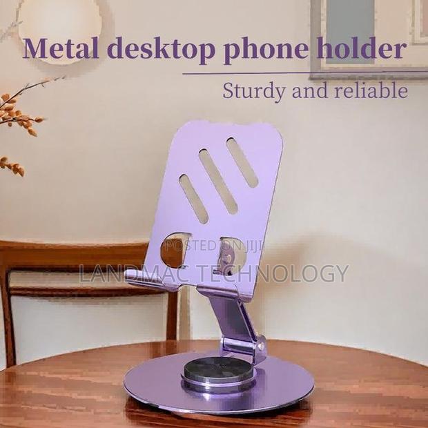 All-Metal Desktop Phone Tablet Stand Folding and Rotating photo 3