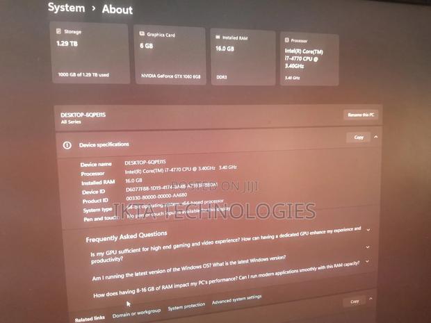 Desktop Computer Asus 16GB Intel Core I7 HDD 1T photo 4