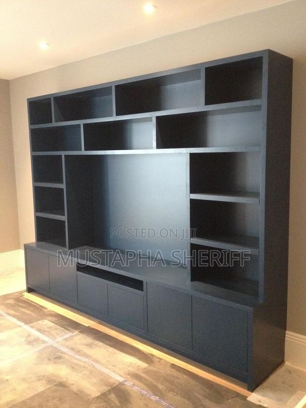 Executive Black Media Wall Unit the Ultimate Home Entertainment Throne