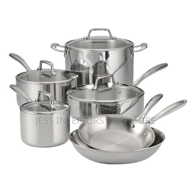 Tramontina Stainless Steel Tri-Ply Clad 10-Piece Cookware Set photo 2