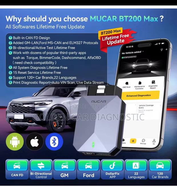 Mucar Bt200 Max Obd2 Car Diagnostic Scanner photo 3