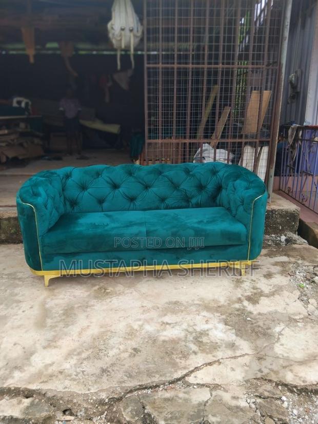 Emerald Gold Chesterfield 3-Seater – Jade Velvet Royalty
