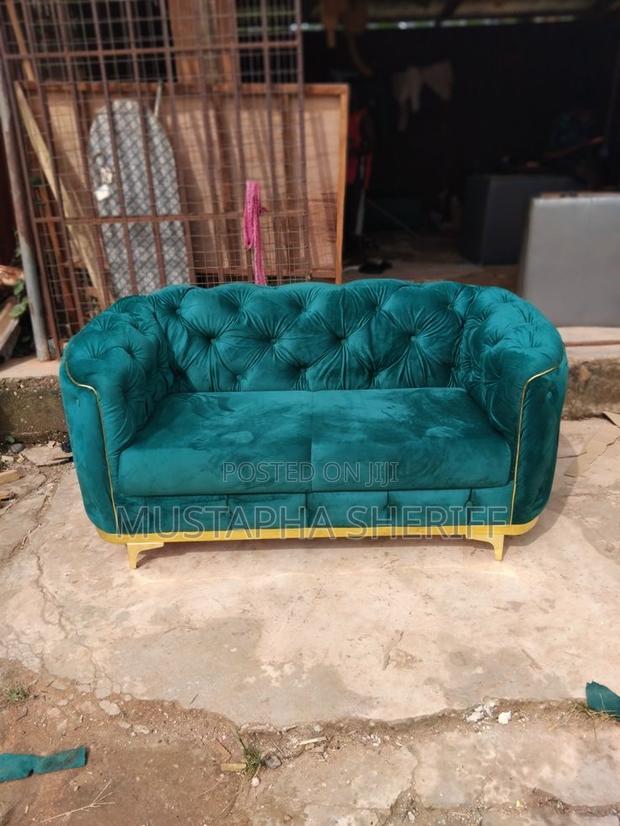 Emerald Gold Chesterfield 3-Seater – Jade Velvet Royalty photo 2