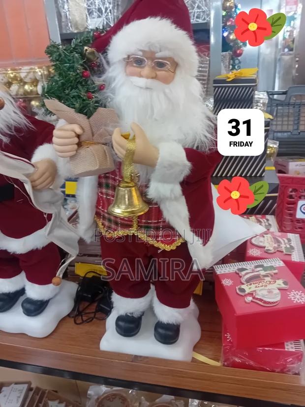 Electric Standing Santa Claus Decoration – With Bell Christmas Tree
