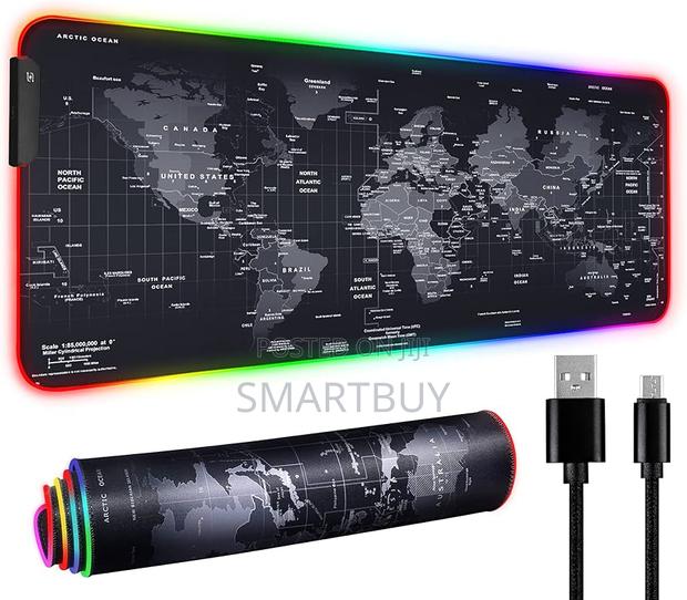 RGB World Map Mouse Pad