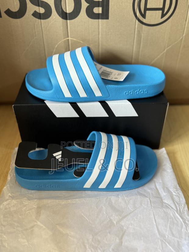 Original Adidas Adilette Aqua Blue and White photo 3