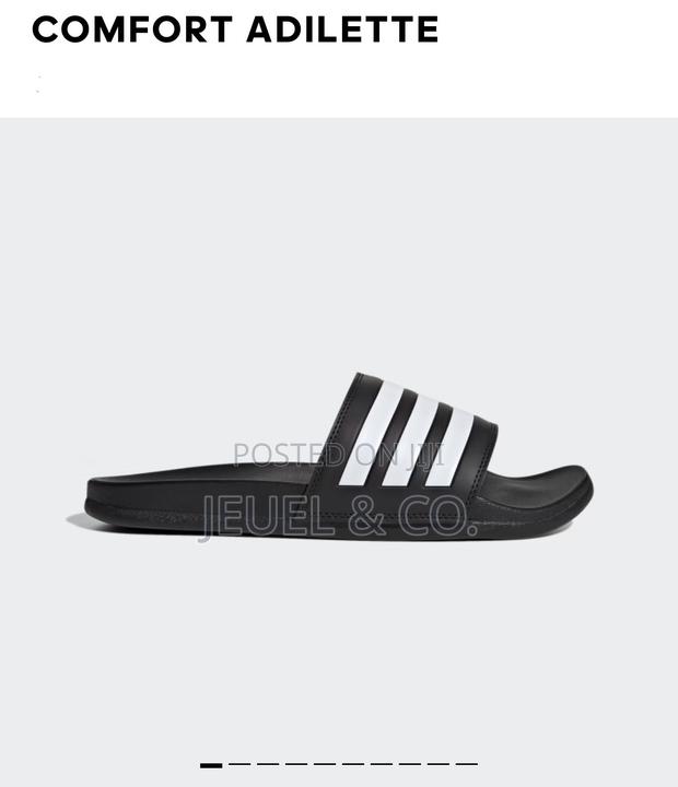 Original Adidas Adilette Comfort Black and White photo 2