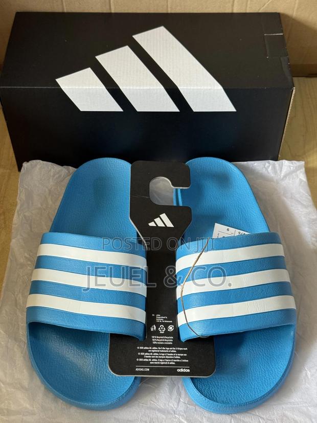 Original Adidas Adilette Aqua Blue and White photo 5