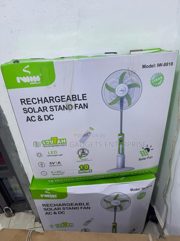 Iwin 18" Rechargeable Quality Standing Fan | 6+ Hours Of Usage