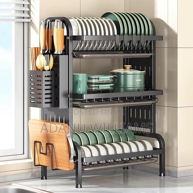 Top Notch Multifunctional 3-Tiers Kitchen Dish Drying Rack Organizer · Photo 4