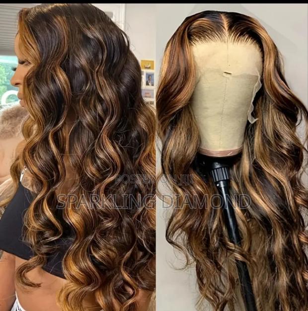26" Golden Body Wave Wig – Heat-Resistant Synthetic