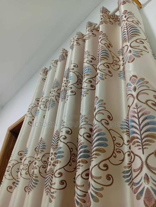 4 Yards 3in 1 Per a Set of Black Out Curtains Available photo 4