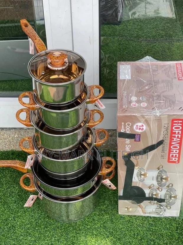 12pcs Hoffavorer Stainless Ccokware Set · Photo 2