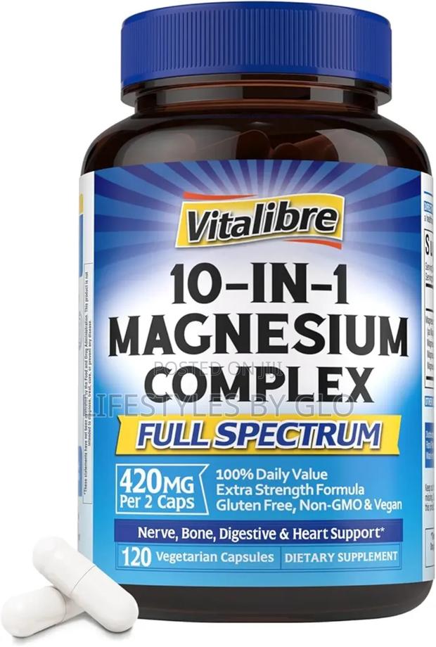 Vitalibre 10-in-1 Magnesium Complex 120caps 420mg (Ultra Strength)