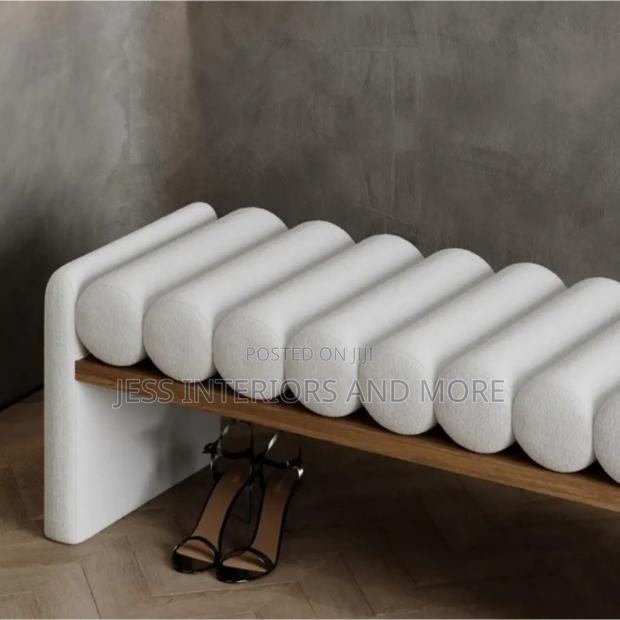 Accent Bench for Bedroom, Entryway(Boucle) · Photo 4