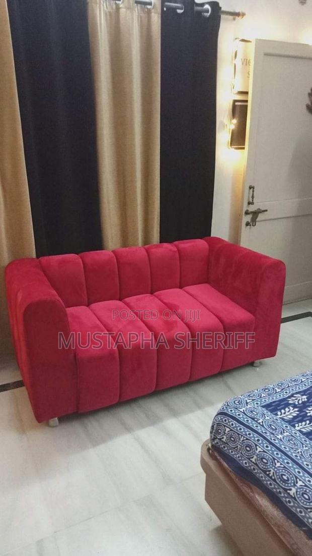 Luxury Red Velvet 2-Seater Sofa Brand New | Premium Quality