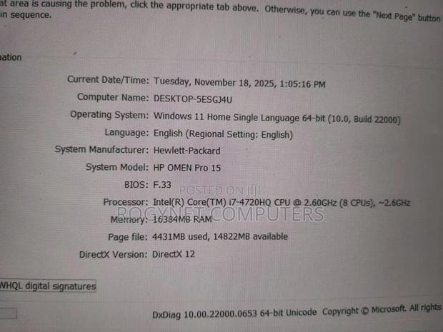 Laptop HP Omen Pro 16GB Intel Core i7 SSD 256GB photo 4