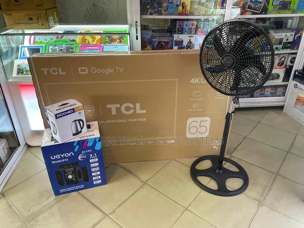 TCL 65 Inches Google Tv With Fan,Kettle and Home Theatre · Photo 3