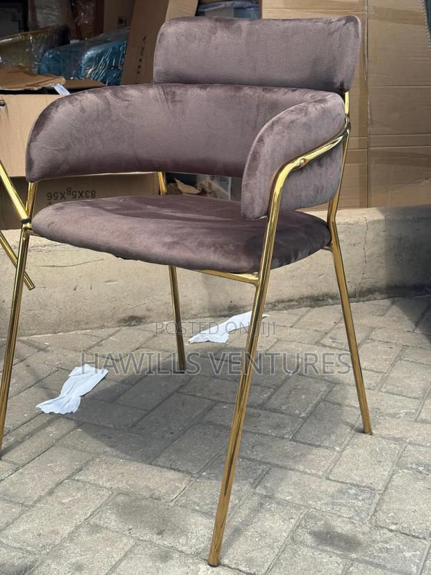 Salon Brown Velvet Chair · Photo 2