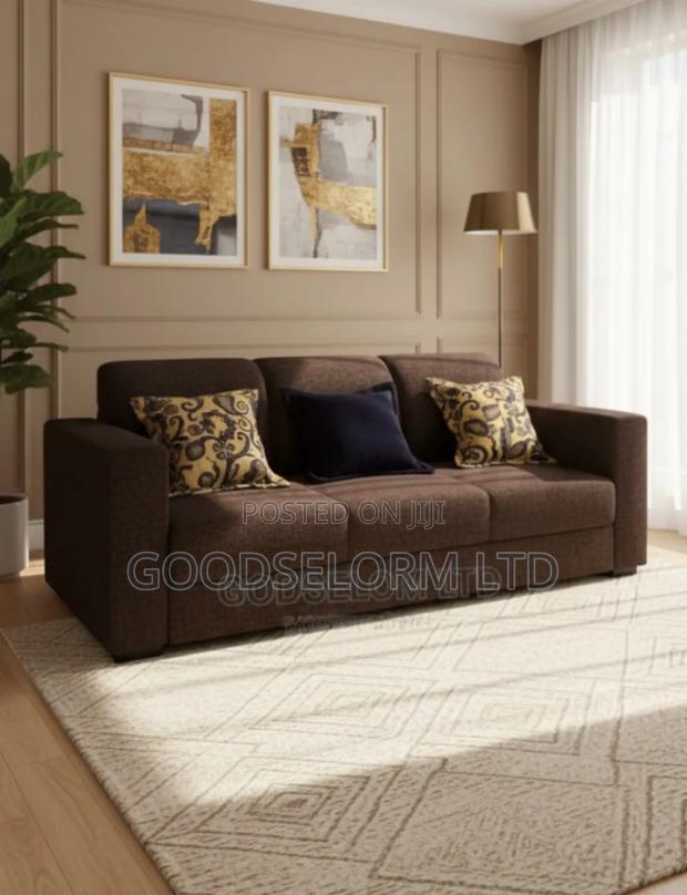 Premium 3-Seater Fabric Sofa – Modern Comfortable · Photo 4