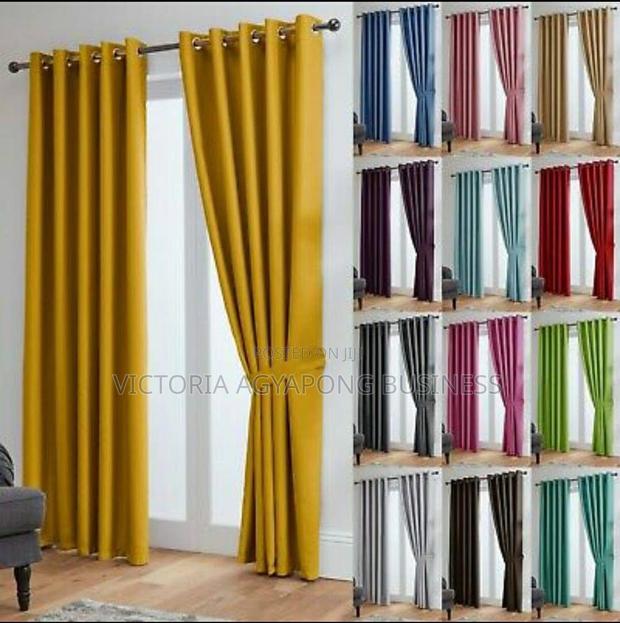 4 Yards 3in 1 Per a Set of Black Out Curtains Available photo 2