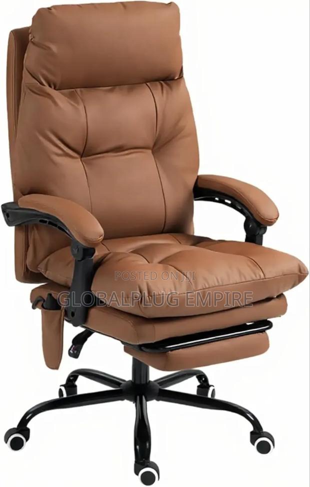 Genuine Leather Modern Executive Chair High-Back Support photo 8