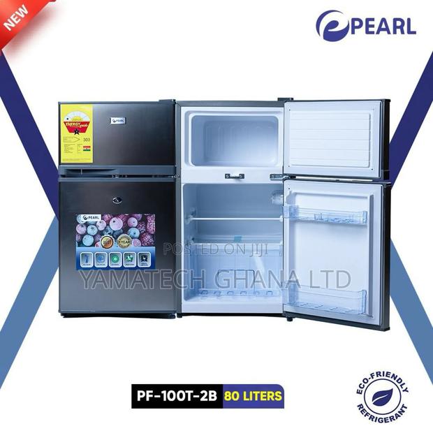 Quality Pearl 80 Litre Double Door Table Top Fridge With Top Freezer
