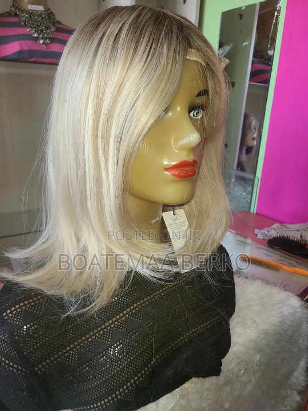 Straight Fibre Hair Blonde Wig photo 6