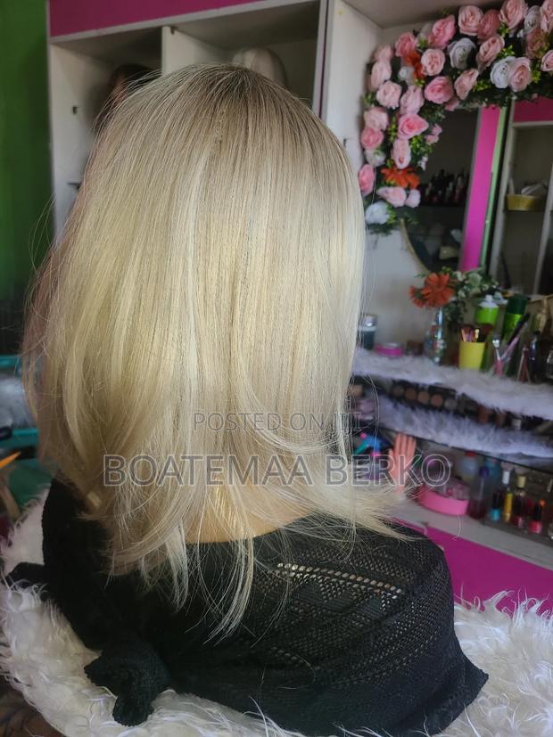 Straight Fibre Hair Blonde Wig photo 7