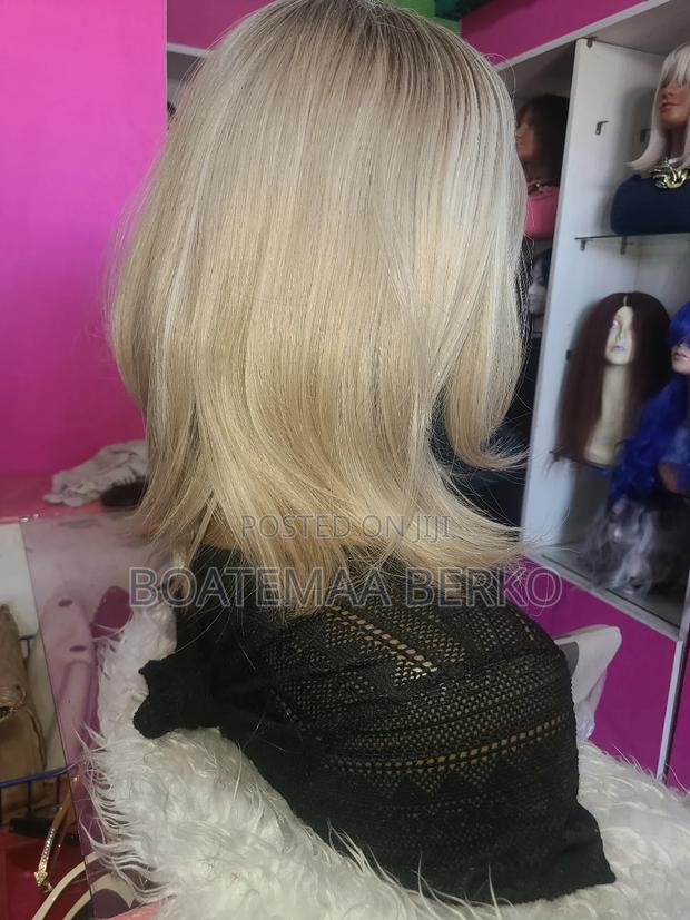Straight Fibre Hair Blonde Wig photo 9