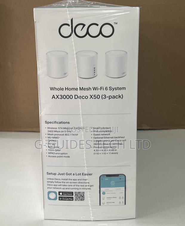 Tp-Link Deco X50 Ax3000 Whole Home Mesh Wifi 6 System 3-Pack photo 3